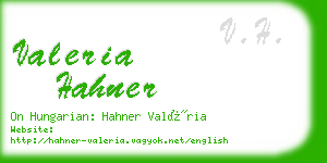 valeria hahner business card